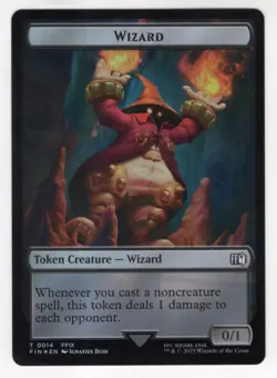 MTG Final Fantasy Double Sided Foil Token 2/14 Hero & Wizard - Image 2