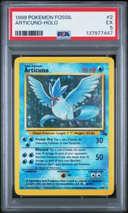 1999 Pokemon Fossil Holo Articuno #2 PSA 5 - Image 1