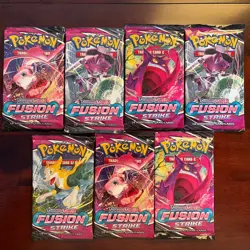 Fusion Strike Booster Pack - 7x NEW English Factory Sealed Pokemon 2021 - Image 1