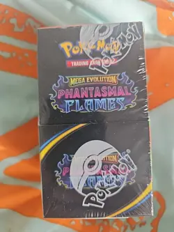 Pokemon TCG Mega Evolution Phantasmal Flames Half Booster Box 18 Packs. Sealed - Image 1