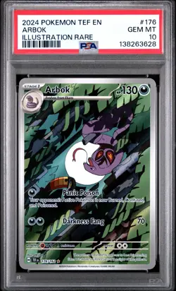 PSA 10 Arbok Illustration Rare #176/162 Pokemon Temporal Forces - Image 1