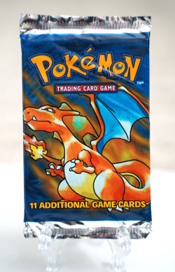 Pokemon TCG Base Set Unlimited Booster Pack Charizard Art WOTC Sealed - Image 1