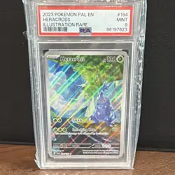 POKEMON HERACROSS 194/193 SV02: PALDEA EVOLVED ILLUSTRATION RARE HOLO PSA 9 - Image 1