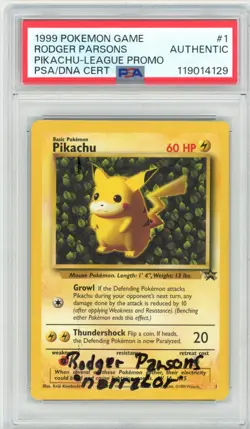 PSA Rodger Parsons Pokemon TCG Pikachu Wizards Black Star Promos Regular Rare - Image 1