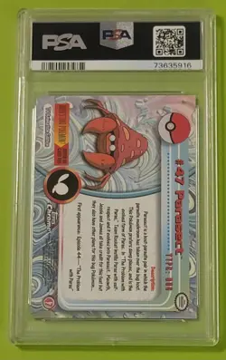 Pokemon 2000 Topps Chrome TV Animation Edition Series 1 Parasect #47 PSA NM-MT 8 - Image 2