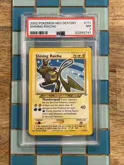 GRADED PSA 7 2002 Pokemon Neo Destiny Shining Raichu #111 - Image 1