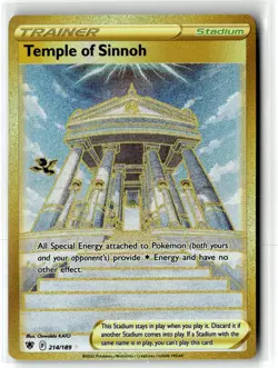Temple of Sinnoh ⭐ 214/189 Holo Rare Secret Astral Radiance 2022 Pokemon NM - Image 1