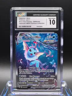 CGC 10 GEM MINT 💎 - 2021 Pokemon Vaporeon VMAX SWSH182 Promo Holo - Image 1