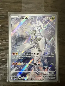 Pokemon TCG N's Reshiram Full Art Illustration Rare Lot - Image 2