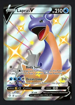 Lapras V SV110/SV122 Shining Fates Shiny Holo Rare Pokemon TCG - Image 1