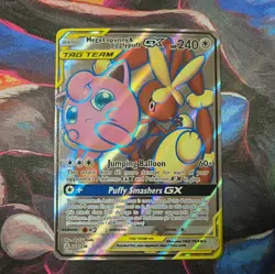 Pokemon TCG Mega Lopunny & Jigglypuff GX 225/236 Cosmic Eclipse Full Art LP - Image 1