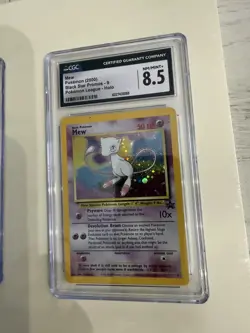 CGC 8.5 NM/ MINT + Pokemon Mew #9 Holo Black Star Promo 2000 League Rare - Image 1