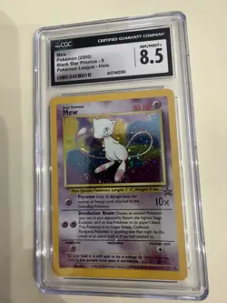 CGC 8.5 NM/ MINT + Pokemon Mew #9 Holo Black Star Promo 2000 League Rare - Image 2