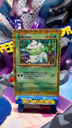 Pokemon Tcg #44 Bulbasaur Vending Machine Prism Sticker Base Set Holographic NM - Image 1