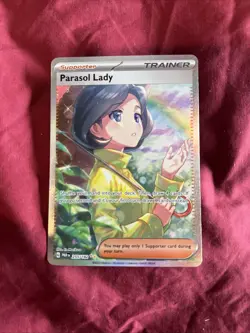 Pokemon TCG Parasol Lady Trainer SAR Paradox Rift 255/182 Near Mint Condition - Image 1