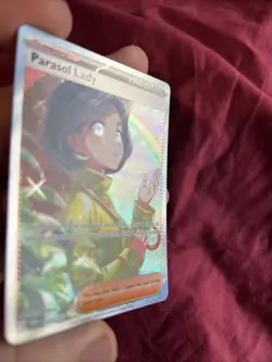 Pokemon TCG Parasol Lady Trainer SAR Paradox Rift 255/182 Near Mint Condition - Image 3