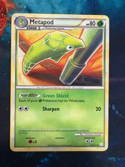 Metapod - 46/123 - Uncommon HeartGold & SoulSilver Pokemon LP - Image 1