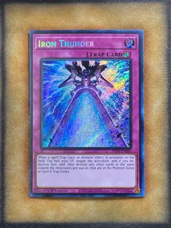 Yugioh Iron Thunder PHNI-EN080 Secret Rare 1st Ed NM - Image 1