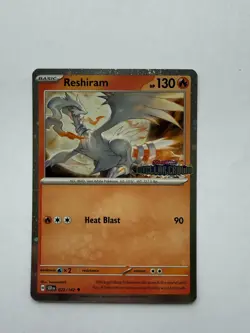 Pokemon TCG Reshiram Stellar Crown Cosmos Holo Stamped Promo Card 022/142 - Image 1