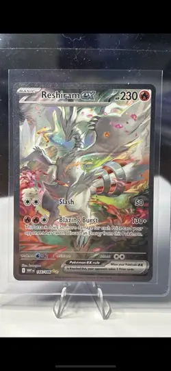 Pokemon TCG White Flare: Reshiram EX Card 166/086 Sir Near Mint Condition - Image 1
