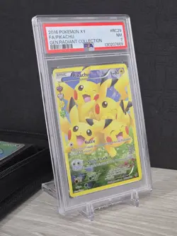 Pokemon Card XY Generations Radiant Collection #RC29 Full Art Pikachu 2016 PSA 7 - Image 1