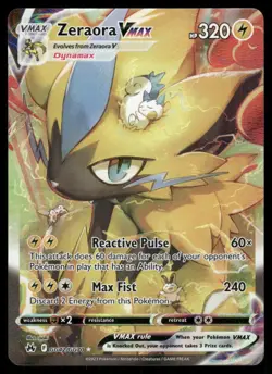 Pokemon Cards Zeraora VMAX GG42/GG70 Crown Zenith Galarian Gallery Holo NM - Image 1