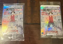 SET OF TWO! One Piece Monkey.D.Luffy College BasketballPromo Card Sealed Rutgers - Image 2