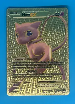 Pokemon Mew EX Gold Foil Fan Art Card - Image 1
