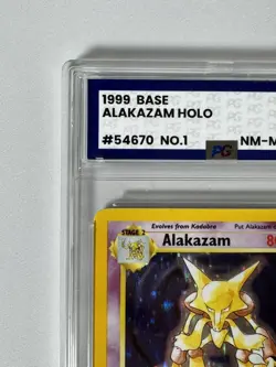 PG Grading 8.5 Alakazam 1999 Base Set 1/102 Holo Pokemon Card NM-MT - Image 2