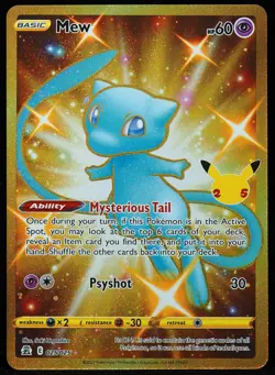 Mew #025 NM-EX Damaged Pokemon Card - Image 1