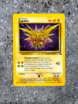 Pokemon TCG Cards Zapdos 30/62 Fossil Rare LP - Image 1