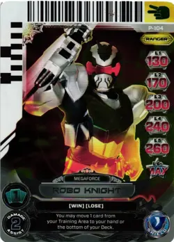 POWER RANGERS ACG PROMO P-104 MEGAFORCE ROBO KNIGHT RARE FOIL CARD - Image 1