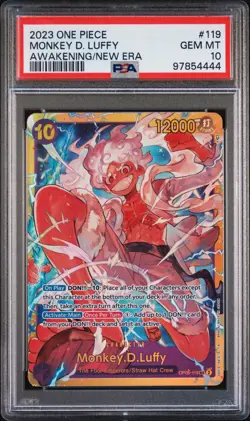 2023 ONE PIECE OP05-AWAKENING OF THE NEW ERA #119 MONKEY D. LUFFY PSA 10 - Image 1