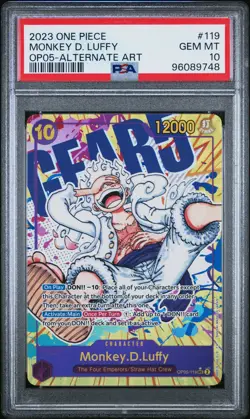 2023 ONE PIECE OP05-AWAKENING OF THE NEW ERA #119 MONKEY D. LUFFY PSA 10 - Image 1