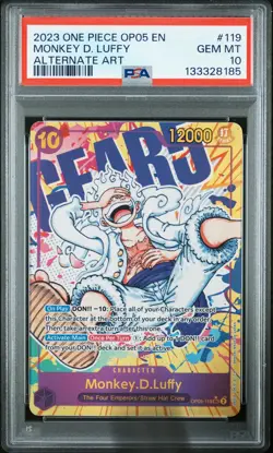 2023 ONE PIECE OP05-AWAKENING OF THE NEW ERA #119 MONKEY D. LUFFY PSA 10 - Image 1