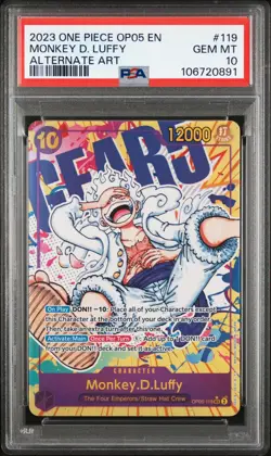 2023 ONE PIECE OP05-AWAKENING OF THE NEW ERA #119 MONKEY D. LUFFY PSA 10 - Image 1