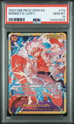 2023 ONE PIECE OP05-AWAKENING OF THE NEW ERA #119 MONKEY D. LUFFY PSA 10 - Image 1