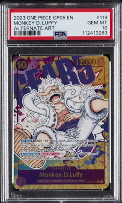 2023 ONE PIECE OP05-AWAKENING OF THE NEW ERA #119 MONKEY D. LUFFY PSA 10 - Image 1