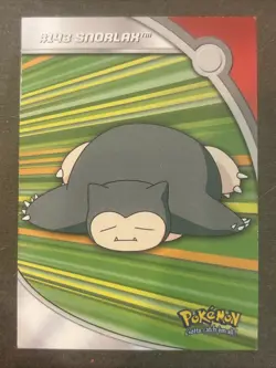 Pokemon #143 Snorlax Card HV14 Series 3 Heroes & Villains Topps TV Animation LP - Image 1