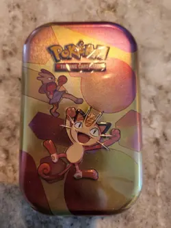 Pokemon TCG: Scarlet & Violet 151 - Mini Tin - Meowth/Hitmonchan - Sealed New - Image 1