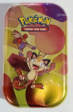 Pokemon TCG: Scarlet & Violet 151 Mini Tin (Meowth & Hitmonchan) (small dent) - Image 1