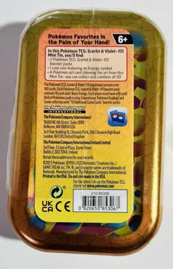 Pokemon TCG: Scarlet & Violet 151 Mini Tin (Meowth & Hitmonchan) (small dent) - Image 3