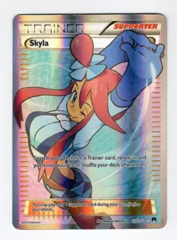 Pokemon TCG Skyla 122/122 XY Breakpoint Full Art Trainer - Image 1