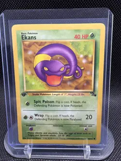 Pokemon TCG Ekans Fossil Card 1st Edition Regular 46/62 Never Played, Near Mint! - Image 1