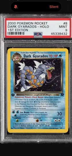 2000 POKEMON ROCKET | 1ST EDITION#8 DARK GYARADOS-HOLO PSA 9 - Image 1