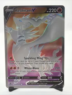 2022 Pokemon Sword and Shield Silver Tempest #172 Reshiram V UR FULL ART - Image 1