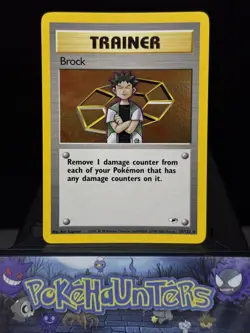 Pokemon Brock 15/132 Gym Heroes Holo Rare 2 Swirls Trainer Near Mint - Image 1