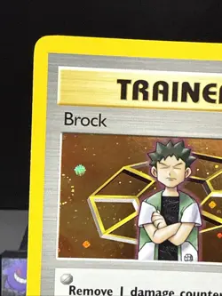 Pokemon Brock 15/132 Gym Heroes Holo Rare 2 Swirls Trainer Near Mint - Image 2