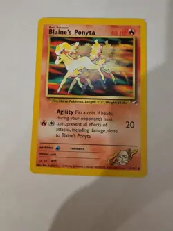 Blaine's Ponyta 63/132 Pokemon TCG Gym Heroes Unlimited LP - Image 1