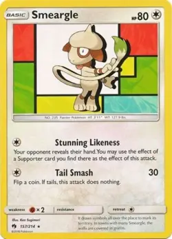 Pokemon - Smeargle - 157/214 - Rare - Sun and Moon Lost Thunder - NM - Image 1
